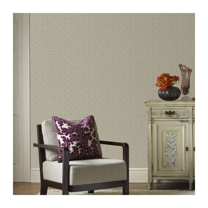 Trellis Stone Grey 50787 Wallpaper Vintage Grey Victoria Albert