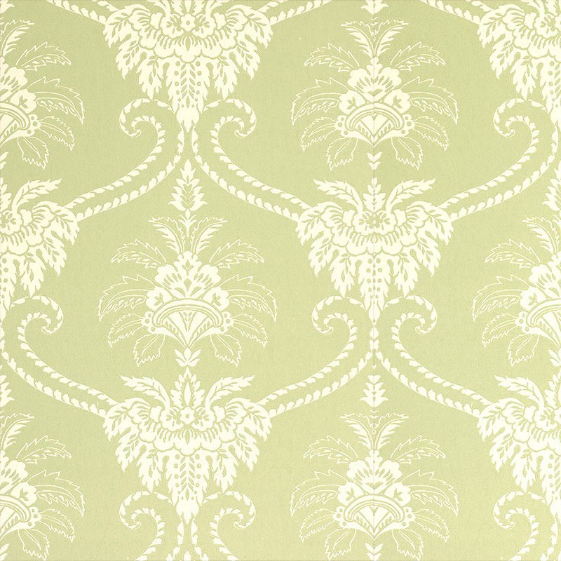 Damask Olive Green and Cream-AT10067-WP010