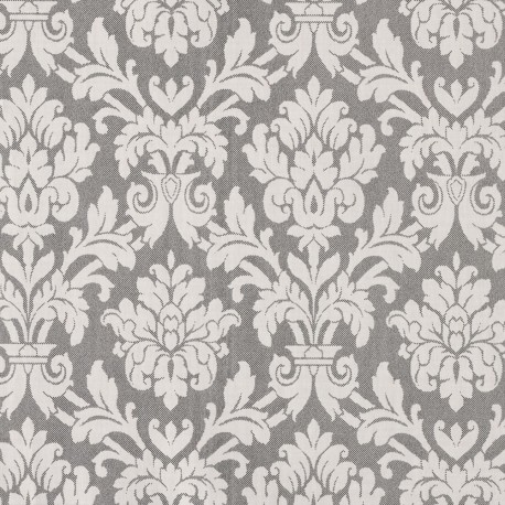 Beaune Black & White Damask Wallpaper