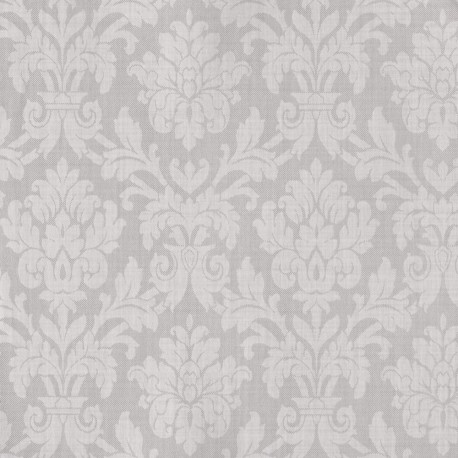 Beaune Argent Grey Damask Wallpaper