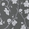 Corcelle Graphite Grey Floral Wallpaper