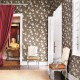 Corcelle Pierre Taupe Grey Floral Wallpaper