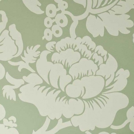 Ian Mankin Wildflower Sage Green Floral Wallpaper, Sage Green Floral