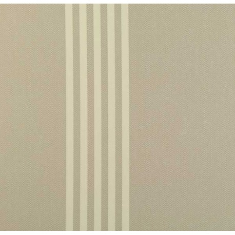Oxford Stripe Flax Beige Wallpaper