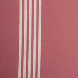 Oxford Stripe Peony Red Wallpaper