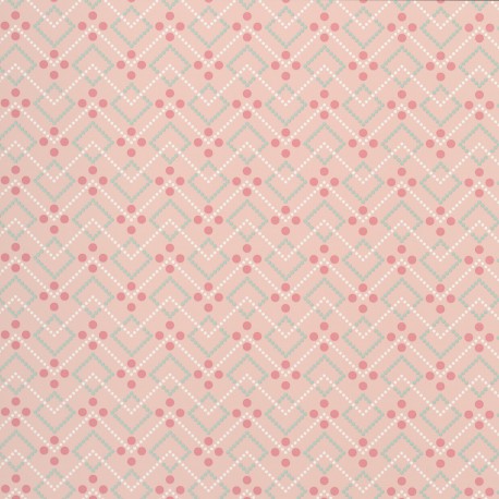 Diagonal Dot Salmon Pink Wallpaper