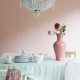 Diagonal Dot Salmon Pink Wallpaper