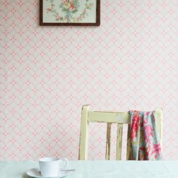 Diagonal Dot Pink Wallpaper