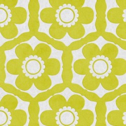 Funky Flora Lime Green Wallpaper