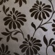 Ophelia Brown Flock Flower Wallpaper
