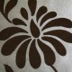 Ophelia Brown Flock Flower Wallpaper