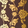 Velvet Jacquard Gold and Chocolate Brown