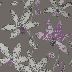 Spotted Orchid Flower Charcoal Grey