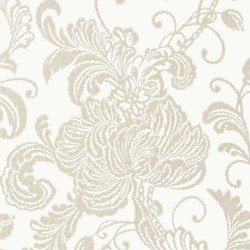 Verey Floral Damask Pearl White