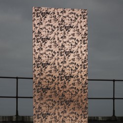 Desert Copper Rose and Grey Wallpaper