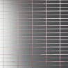 Grid Metallic Copper Rose and White Wallpaper
