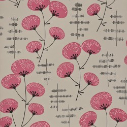 Denver Blossom Pink and Grey Wallpaper