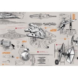 Star Wars BluePrint Wall Mural