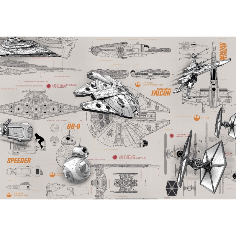 Star Wars BluePrint Wall Mural-8-705