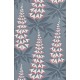 Foxglove Tiki Blue Grey Wallpaper