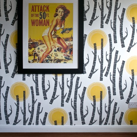 Woods Solar Yellow Wallpaper