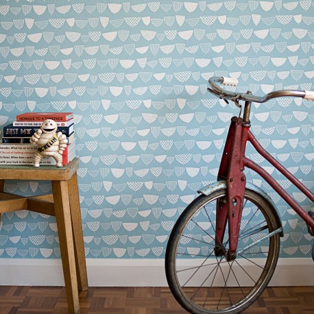 Allsorts Lincoln Pale Blue Wallpaper