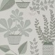 House Plants Brampton Grey Wallpaper