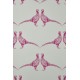 Pheasant Pink & Grey Wallpaper