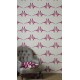 Pheasant Pink & Grey Wallpaper