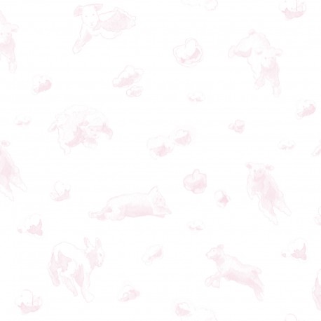 Flying Sheep Beige Wallpaper