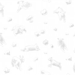 Flying Sheep Silver Wallpaper