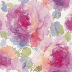 Bloomy Purple Floral Wallpaper