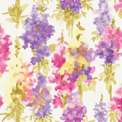 Conrad Purple and Green Floral Wallpaper