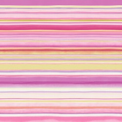 Drip Pink and Green Striped Wallpaper