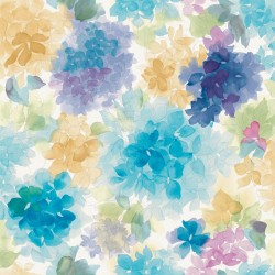 Conrad Green and Blue Floral Wallpaper