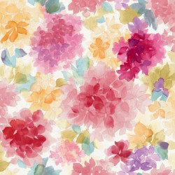 Mae Red and Pink Floral Wallpaper