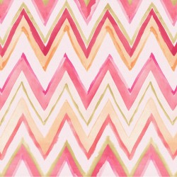 Tepi Pink and Orange Zig Zag Wallpaper