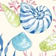 Bloomy Green and Blue Floral Wallpaper