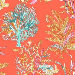 Coral Reef Terracotta Orange Wallpaper