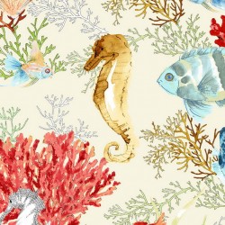 Peces Sea Life Golden Orange Wallpaper