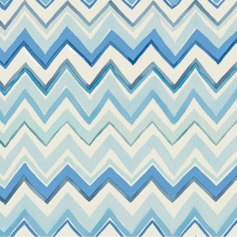 Zig Zag Multicoloured Blue Wallpaper | Zig Zag 41 W-03