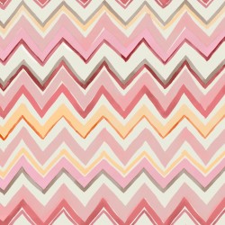 Zig Zag Multicoloured Pink Wallpaper