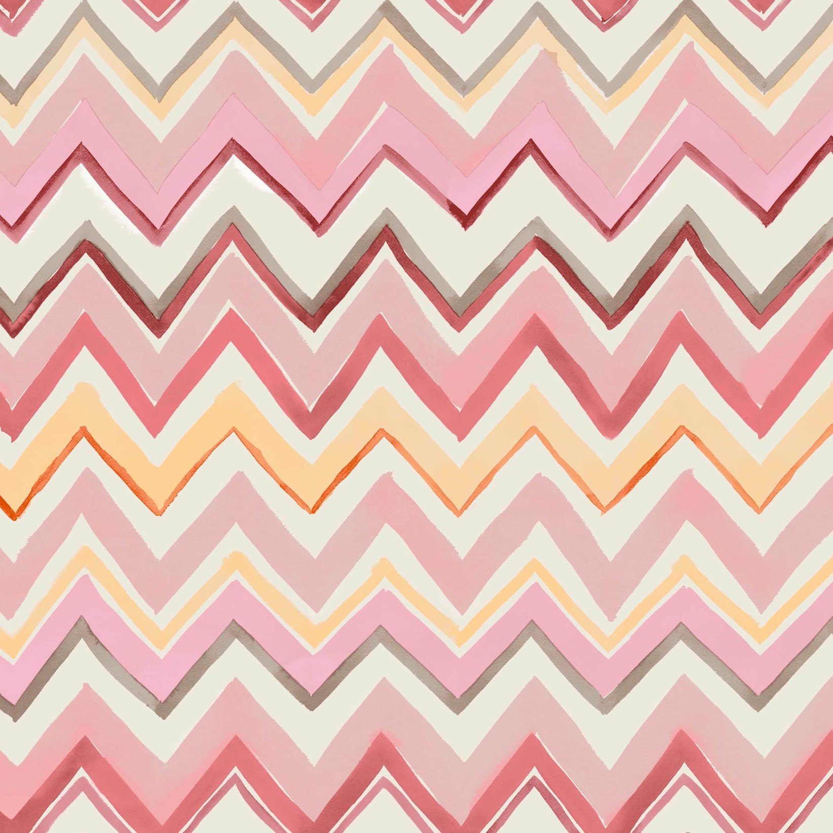 Zig Zag Multicoloured Pale Pink Wallpaper | Zig Zag 41 W-04
