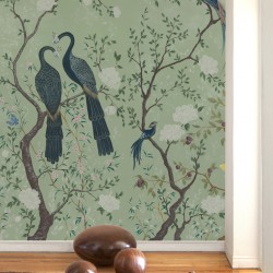 Edo Mint Green Wall Mural