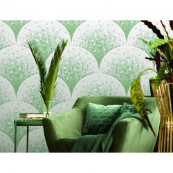 Beaux Arts 2 Green Mosaic Tile