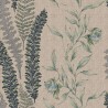 Floral Avio Blue Fabric Effect