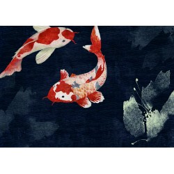 Bekko Koi Carp Grey Wall Mural