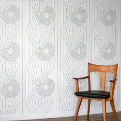Spiral White & Black Wallpaper