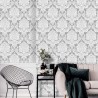 Vogue Taupe Grey Damask