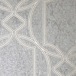 Deco Geo Taupe Grey Trellis